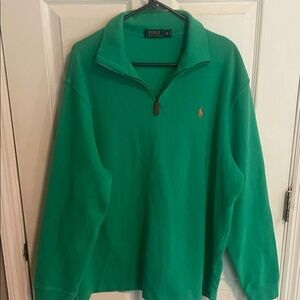 Ralph Lauren Green Quarter-Zip Sweatshirt